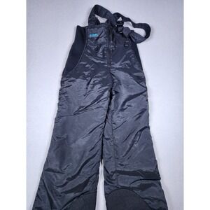 VINTAGE Columbia Insulated Snow Bib Pants Youth S BLACK Ski/Snowboard SY8310 F3